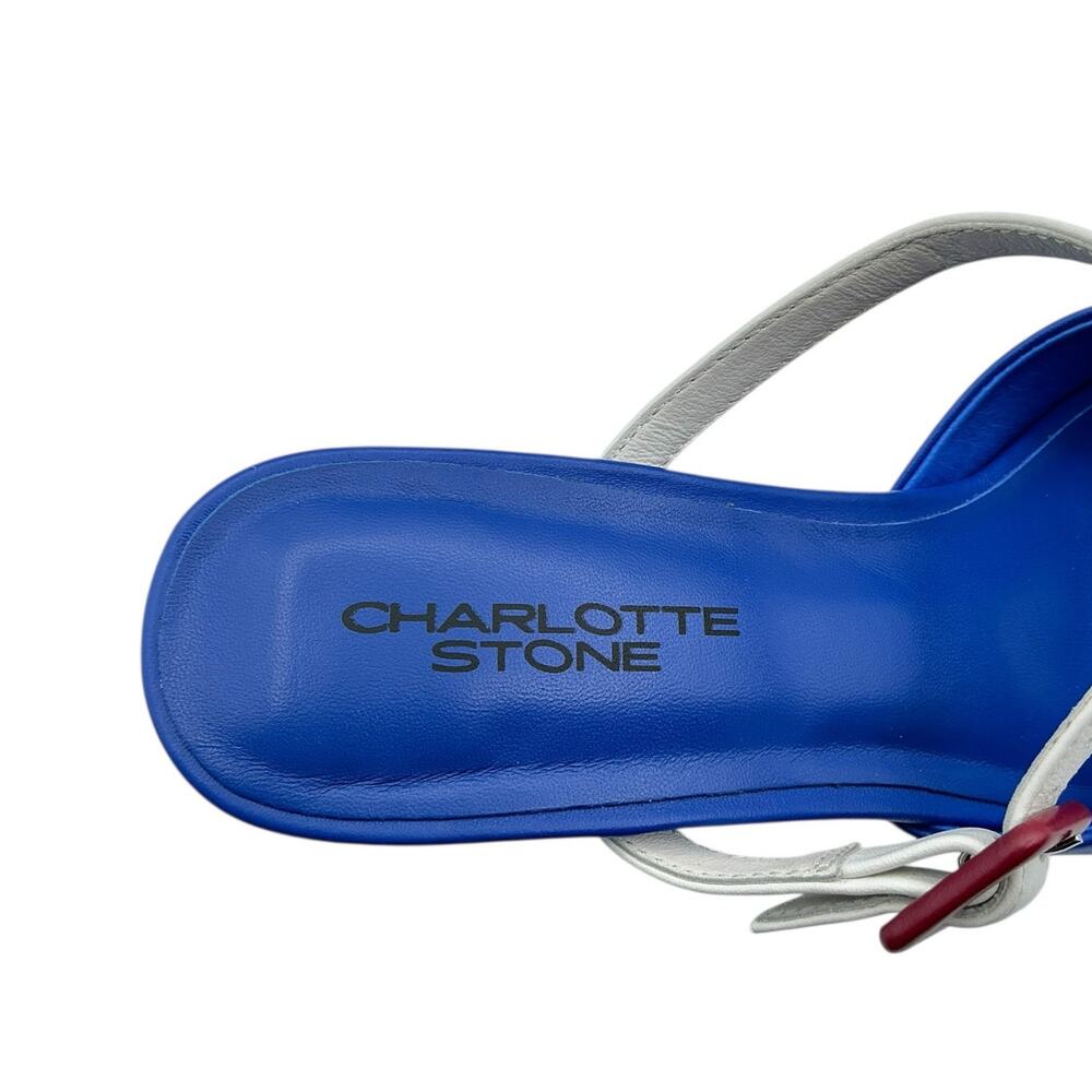 Charlotte Stone Babette Platform Mule Heel Colorblock Royal Multi Size 9 - Picture 8 of 10